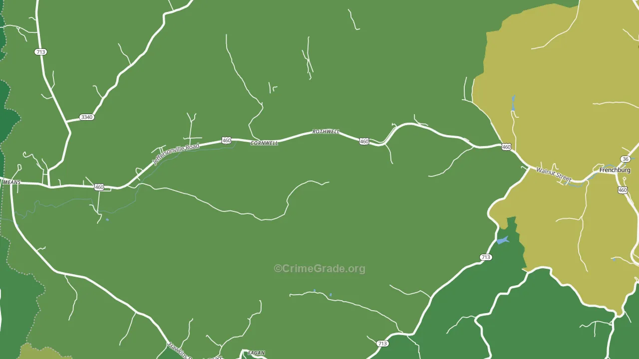 Rothwell, KY Map of Drug-Related Crime Rates