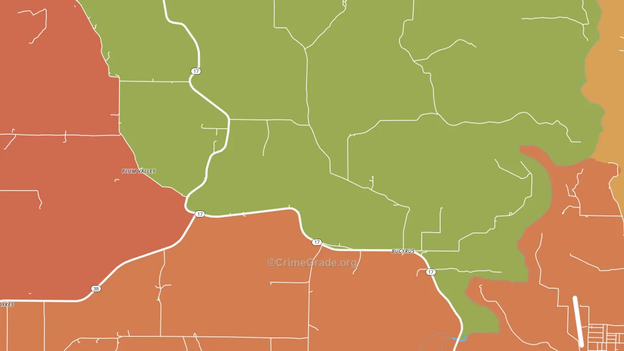 Roubidoux, MO Map of Drug-Related Crime Rates