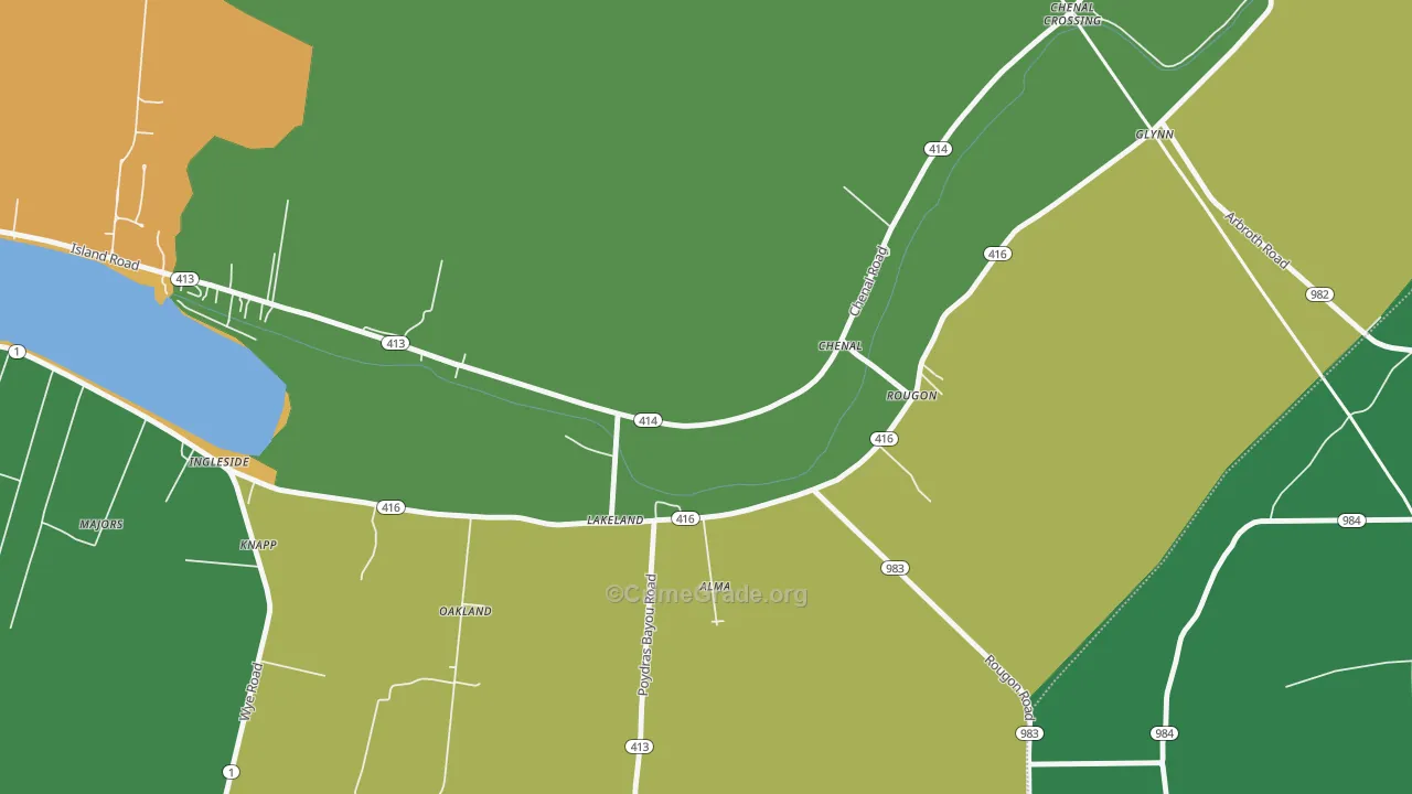 Rougon, LA Map of Drug-Related Crime Rates
