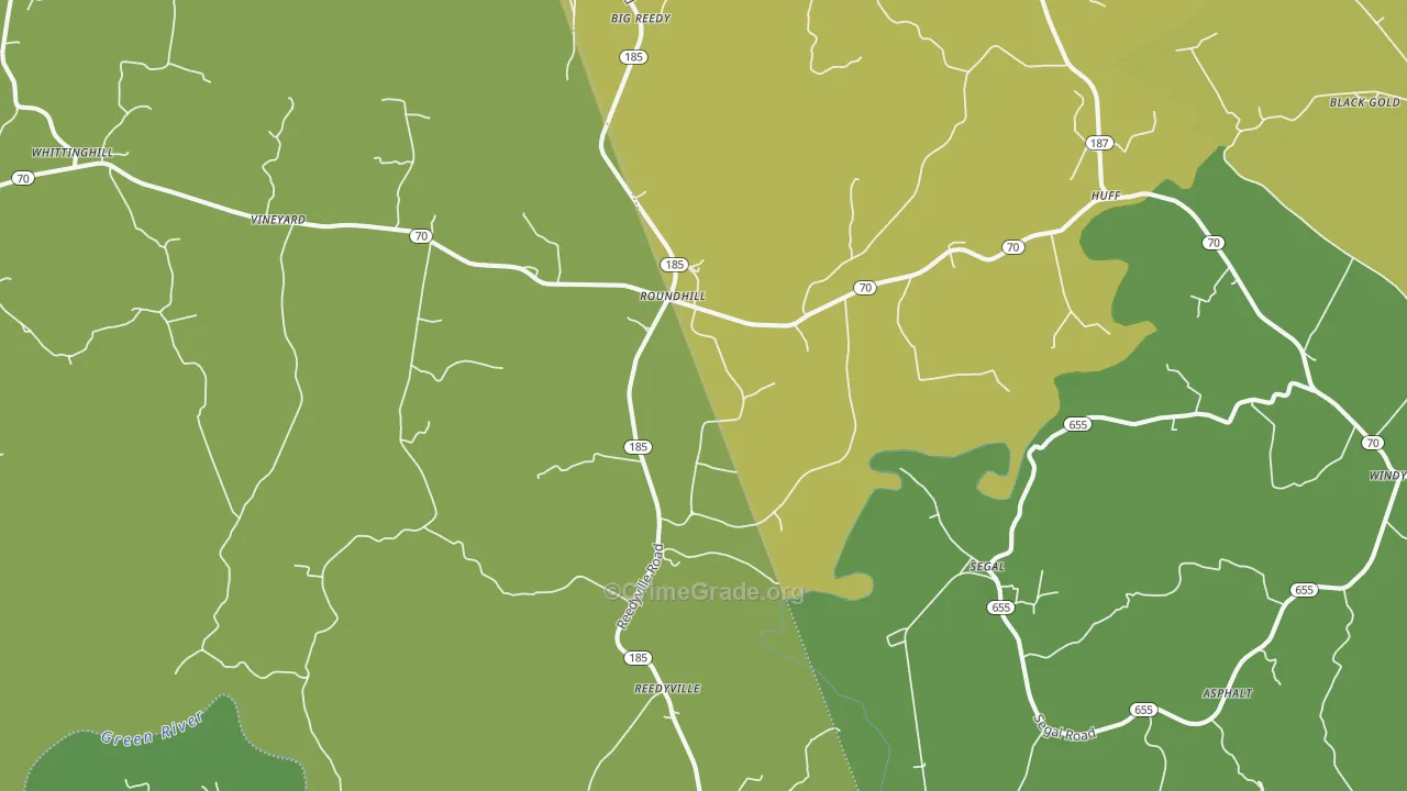 Round Hill, KY Map of Drug-Related Crime Rates