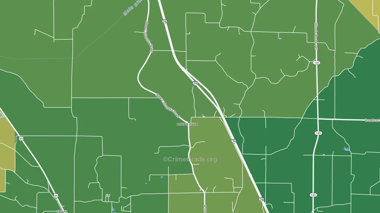 Round Knob, IL Map of Drug-Related Crime Rates