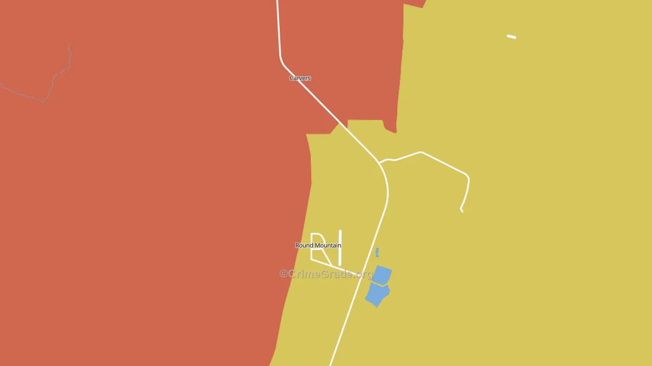 Round Mountain, NV Map of Drug-Related Crime Rates