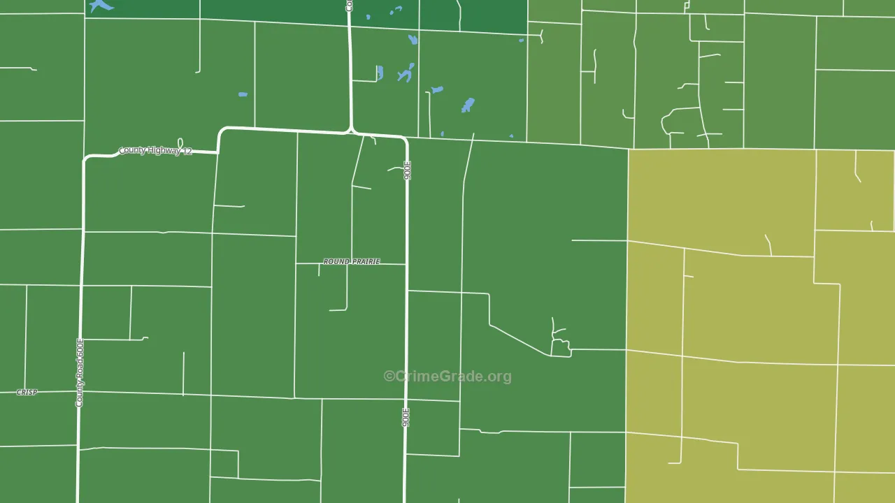 Round Prairie, IL Map of Drug-Related Crime Rates