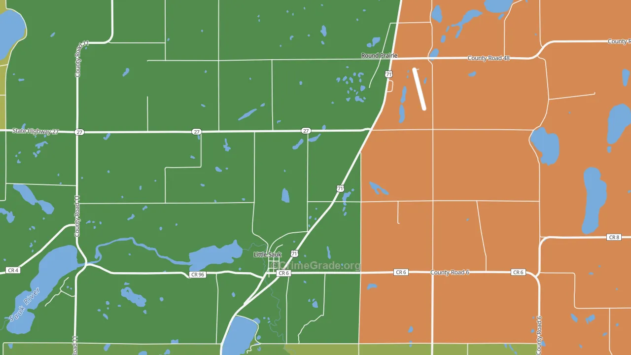 Round Prairie, MN Map of Drug-Related Crime Rates