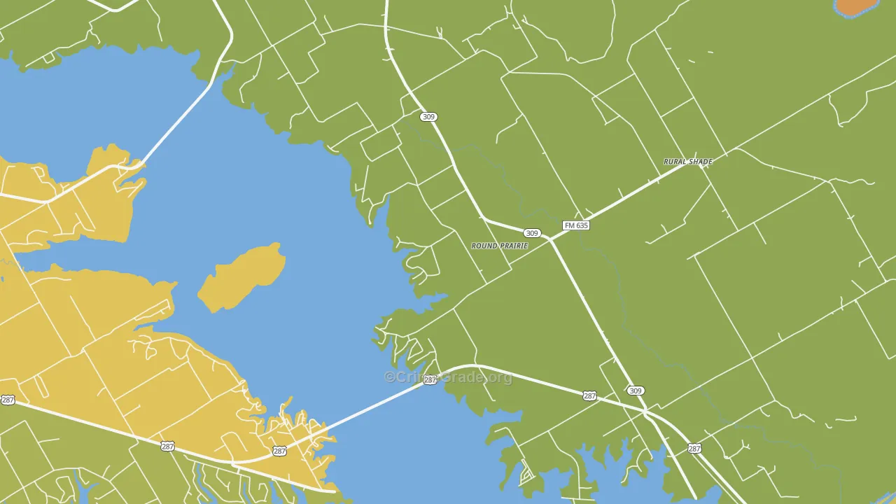 Round Prairie, TX Map of Drug-Related Crime Rates