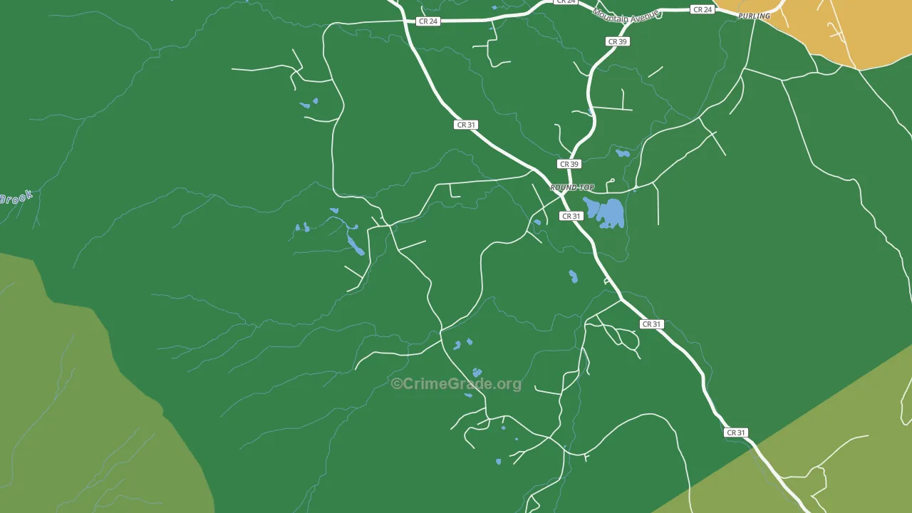 Round Top, NY Map of Drug-Related Crime Rates