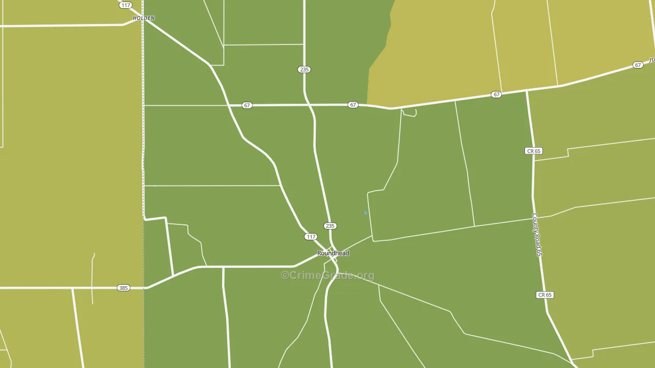 Roundhead, OH Map of Drug-Related Crime Rates