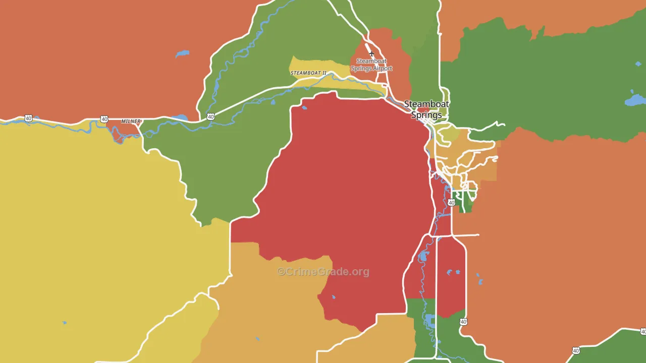 Routt County, CO Map of Drug-Related Crime Rates