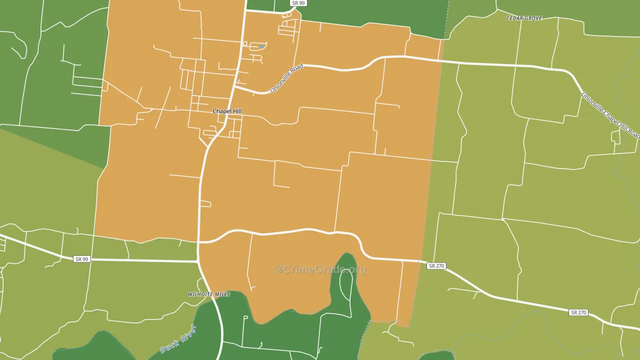 Rover, TN Map of Drug-Related Crime Rates