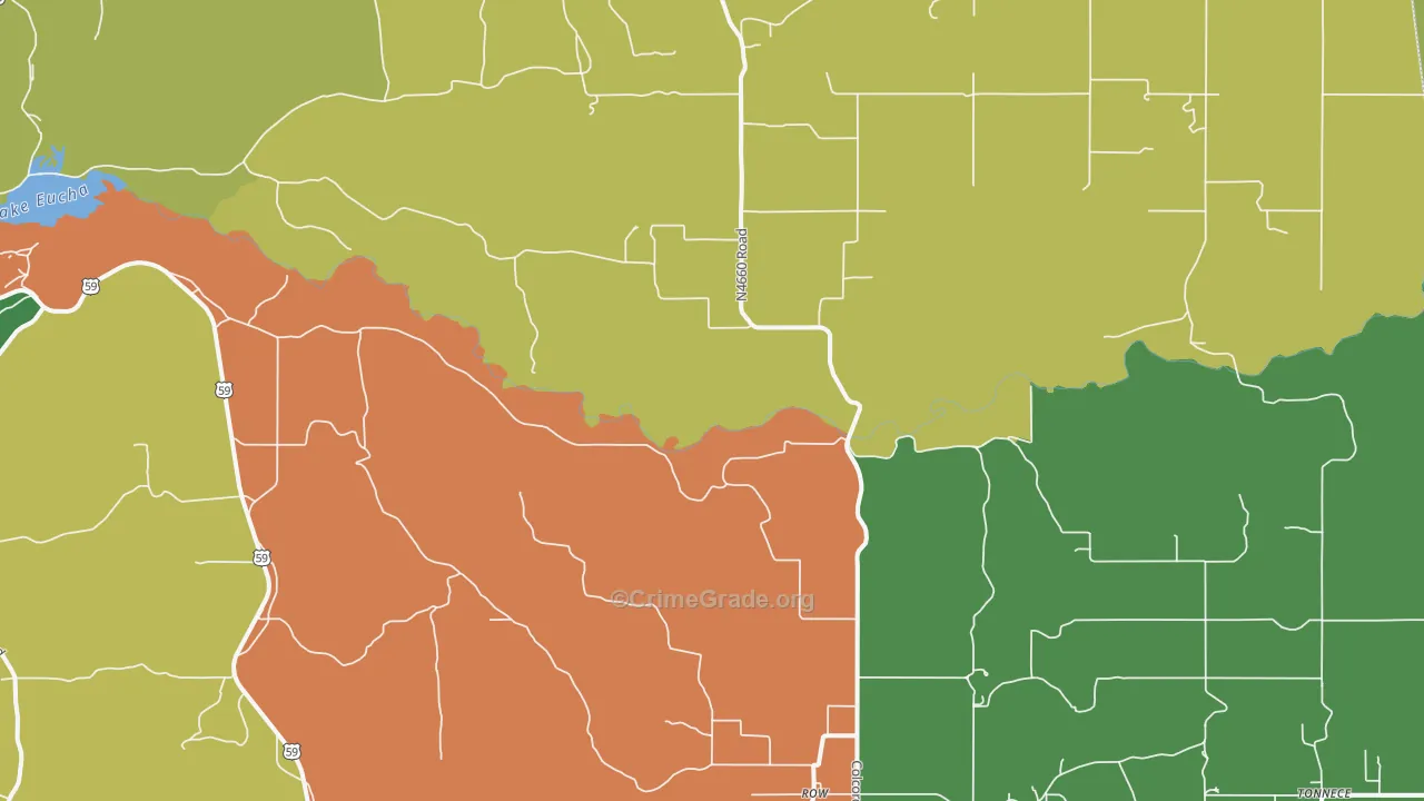 Row, OK Map of Drug-Related Crime Rates