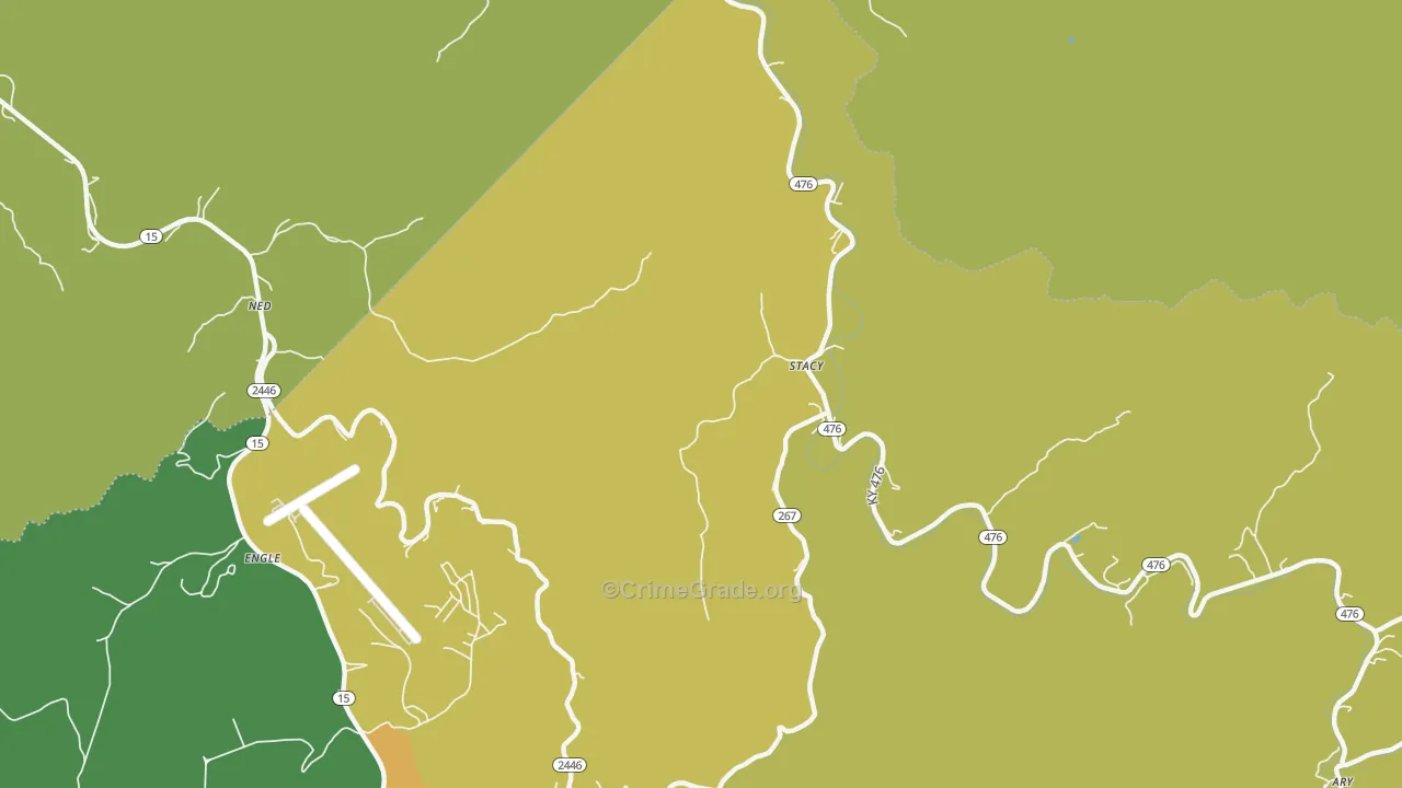 Rowdy, KY Map of Drug-Related Crime Rates