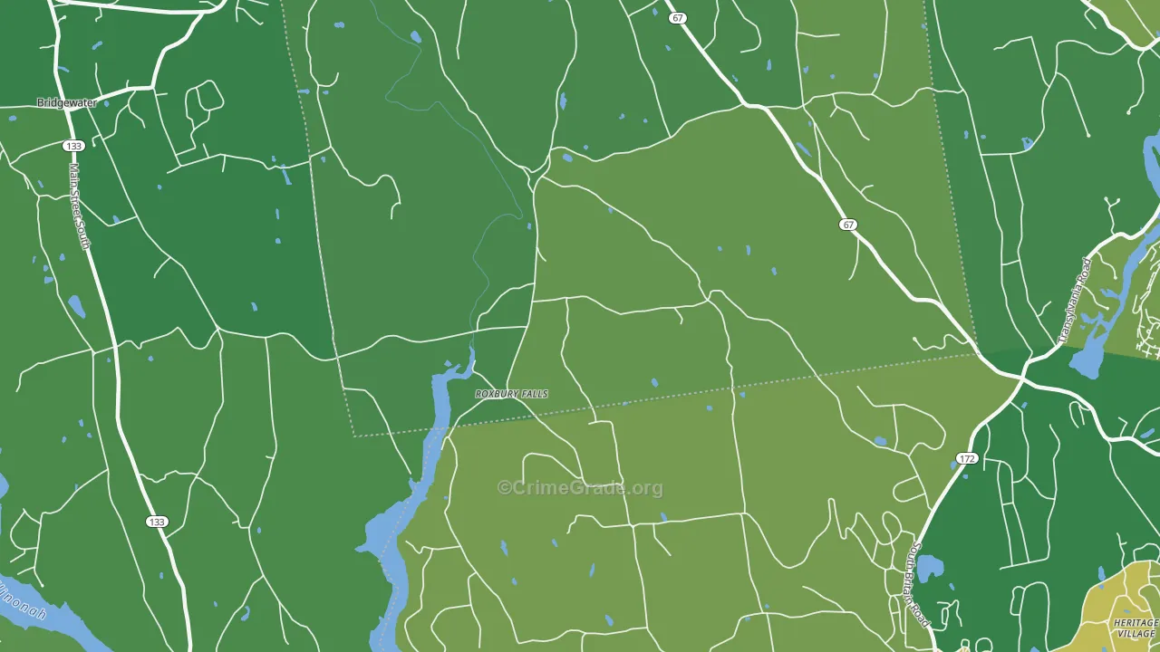Roxbury Falls, CT Map of Drug-Related Crime Rates