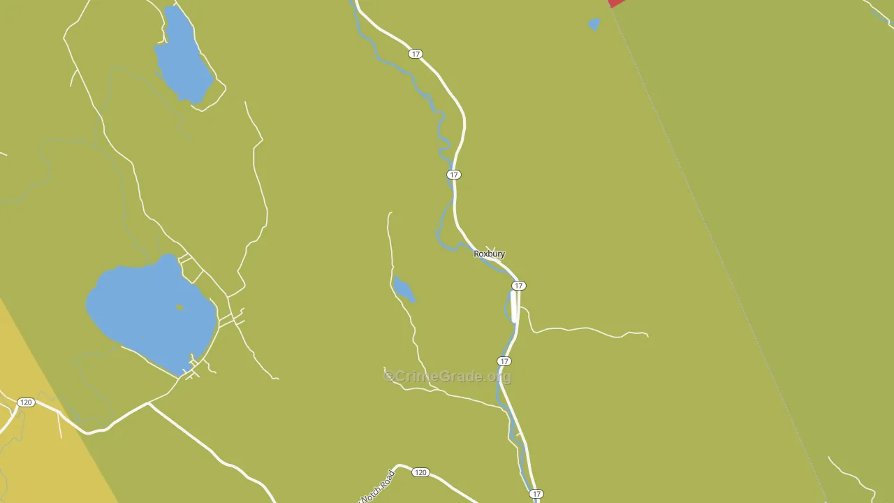 Roxbury, ME Map of Drug-Related Crime Rates