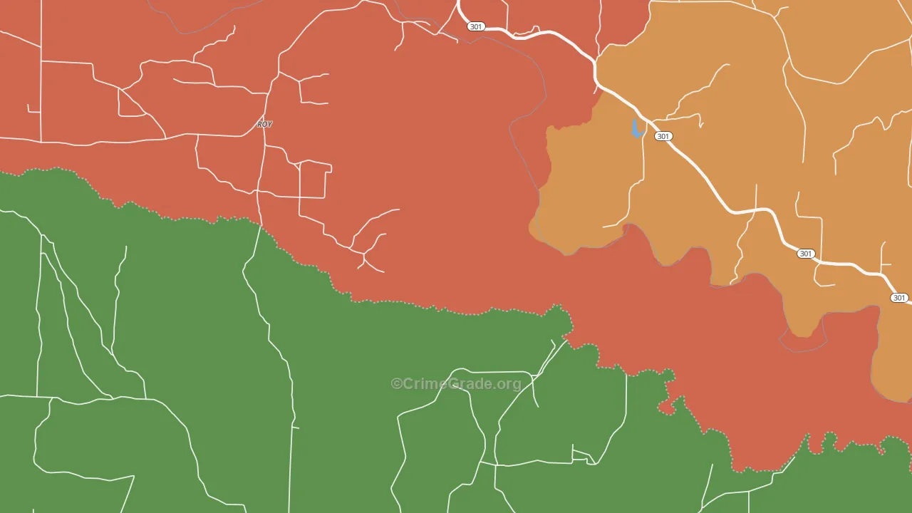 Roy, AR Map of Drug-Related Crime Rates