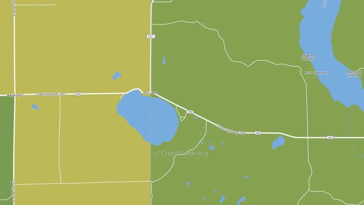 Roy Lake, MN Map of Drug-Related Crime Rates