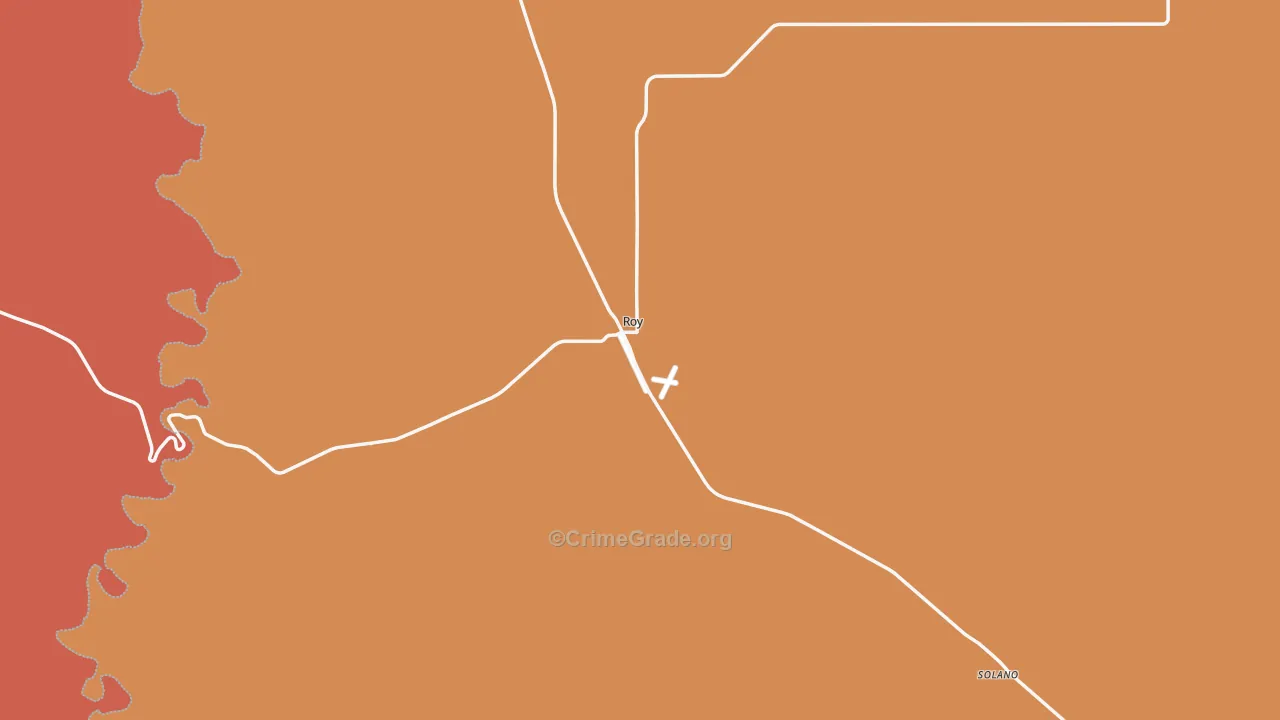 Roy, NM Map of Drug-Related Crime Rates