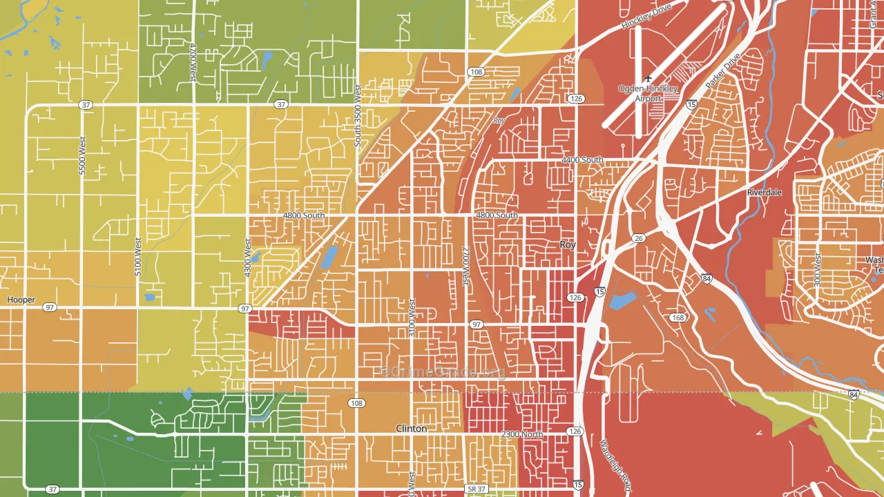 Roy, UT Map of Drug-Related Crime Rates