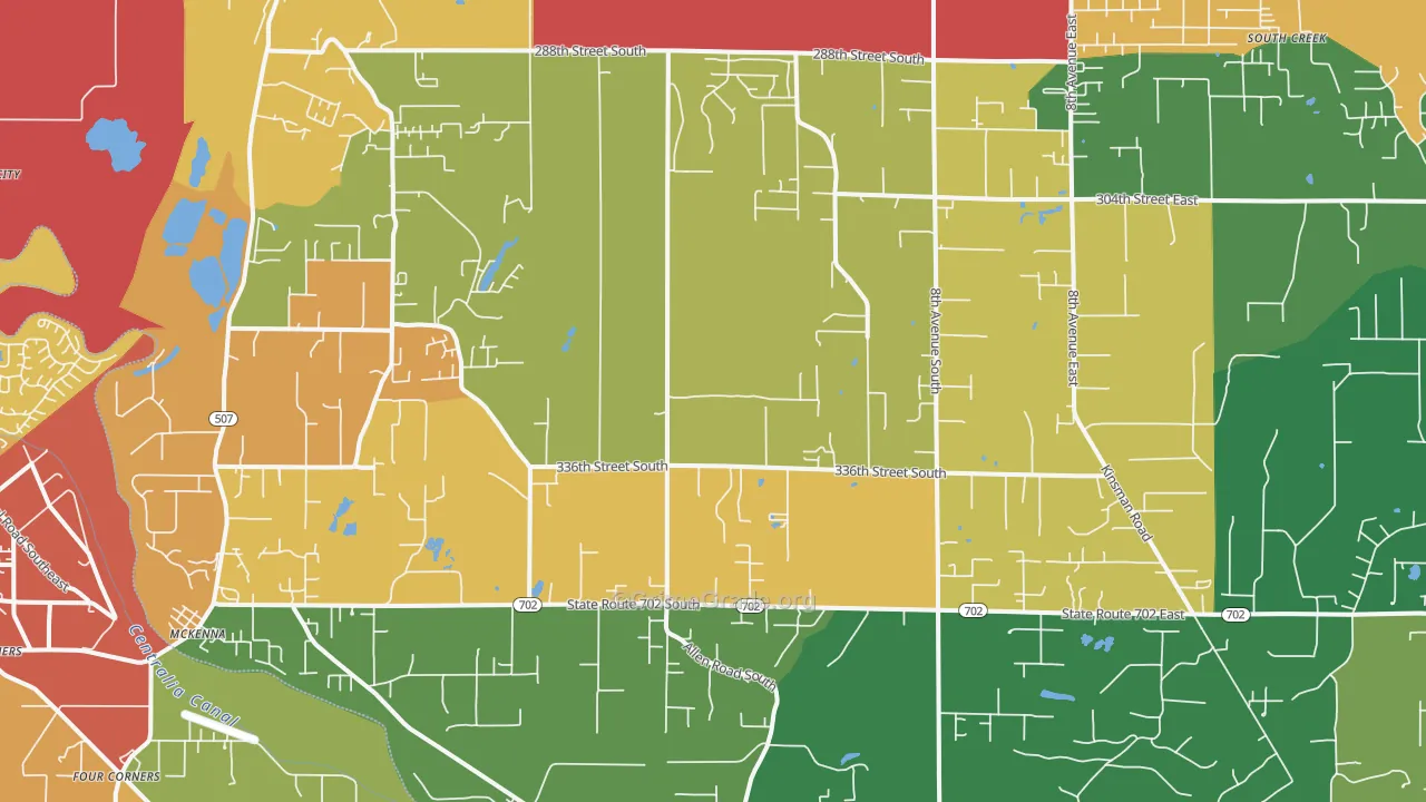 Roy, WA Map of Drug-Related Crime Rates