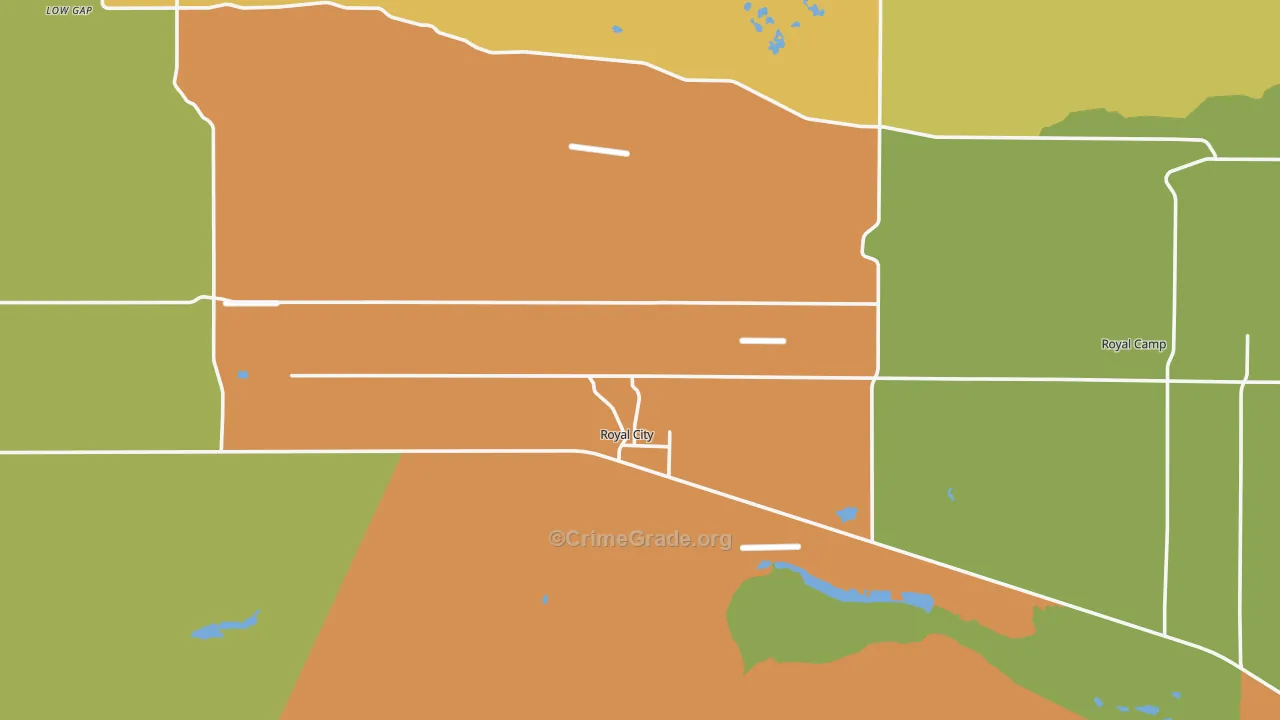 Royal City, WA Map of Drug-Related Crime Rates