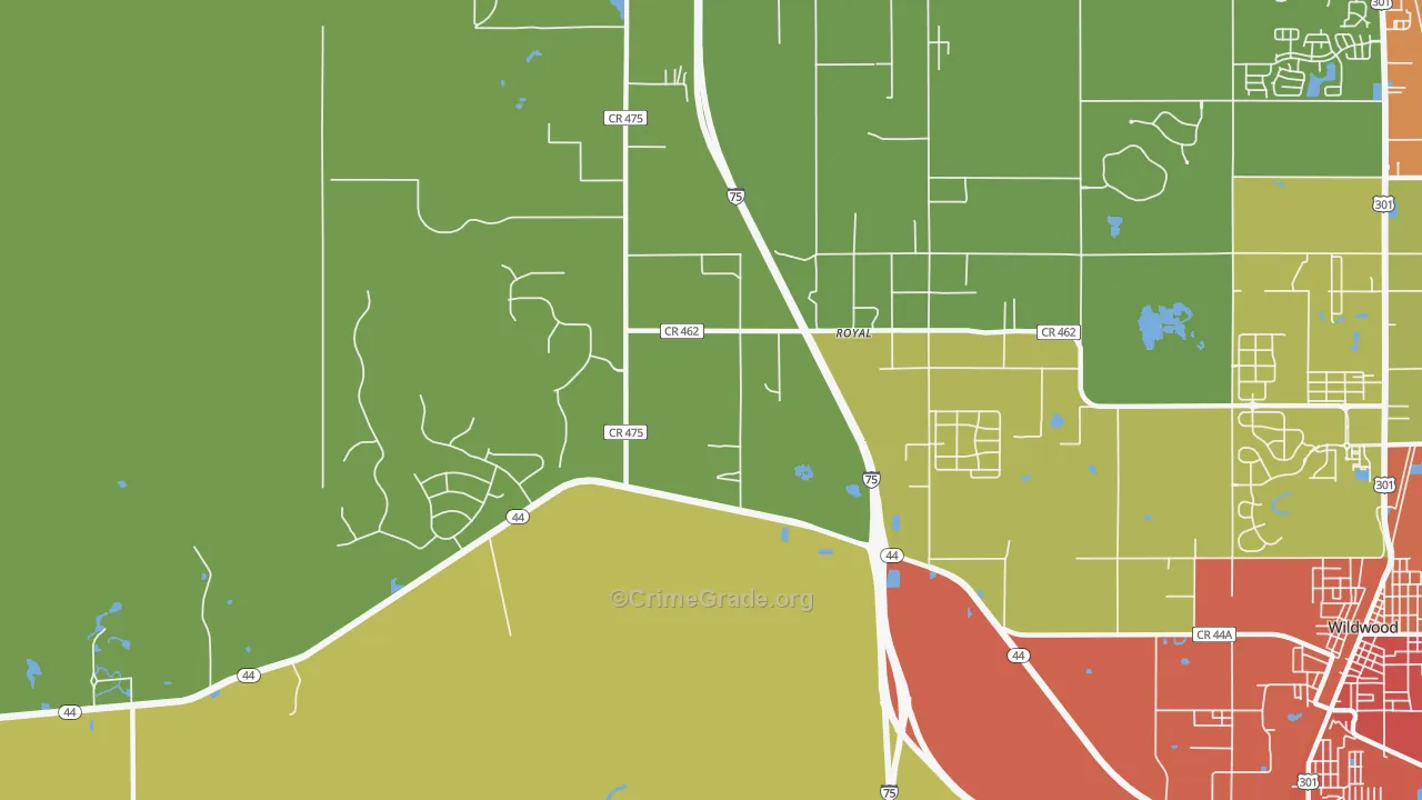 Royal, FL Map of Drug-Related Crime Rates