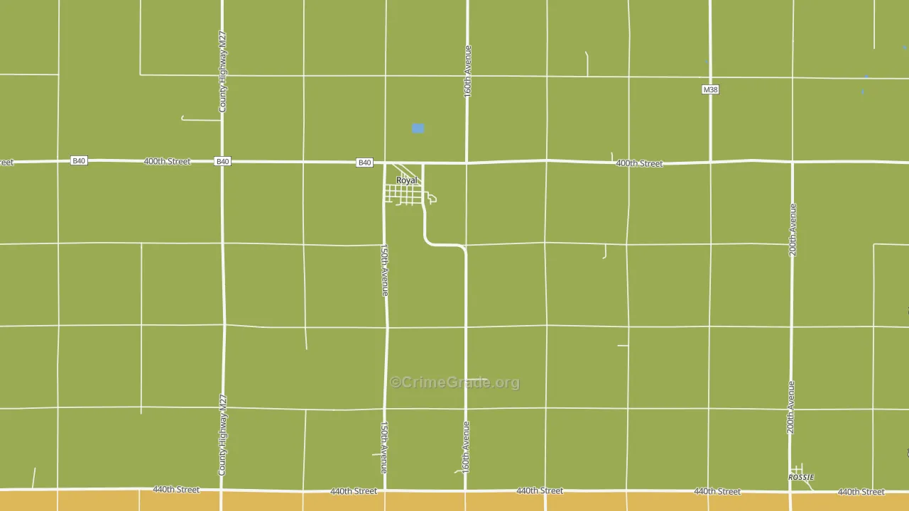 Royal, IA Map of Drug-Related Crime Rates