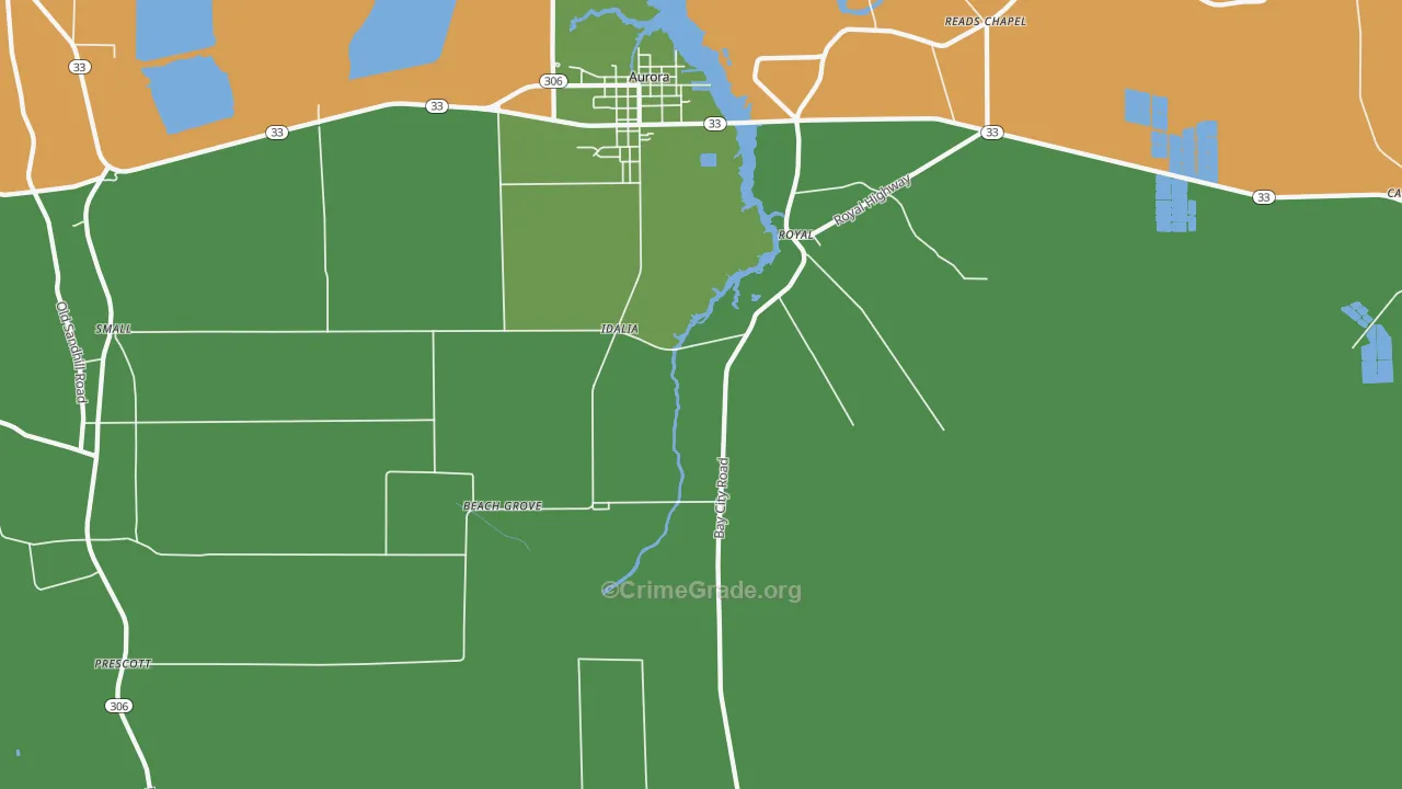 Royal, NC Map of Drug-Related Crime Rates