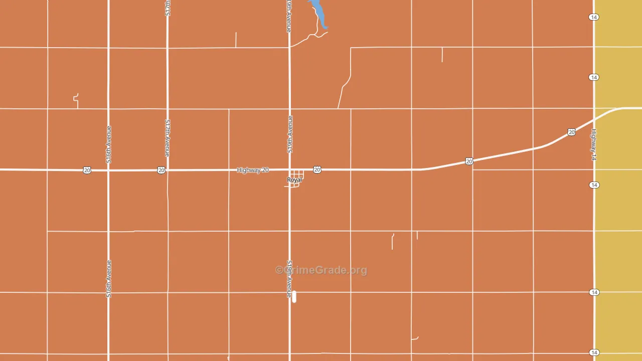 Royal, NE Map of Drug-Related Crime Rates