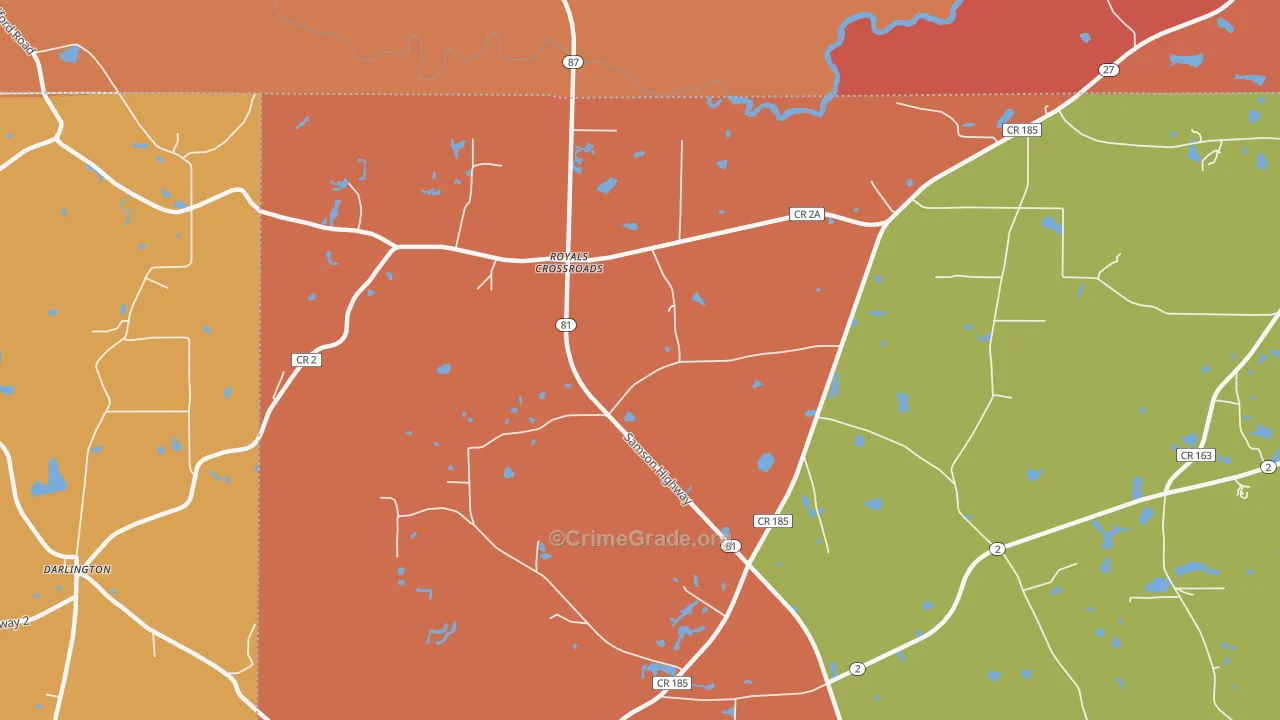 Royals Crossroads, FL Map of Drug-Related Crime Rates