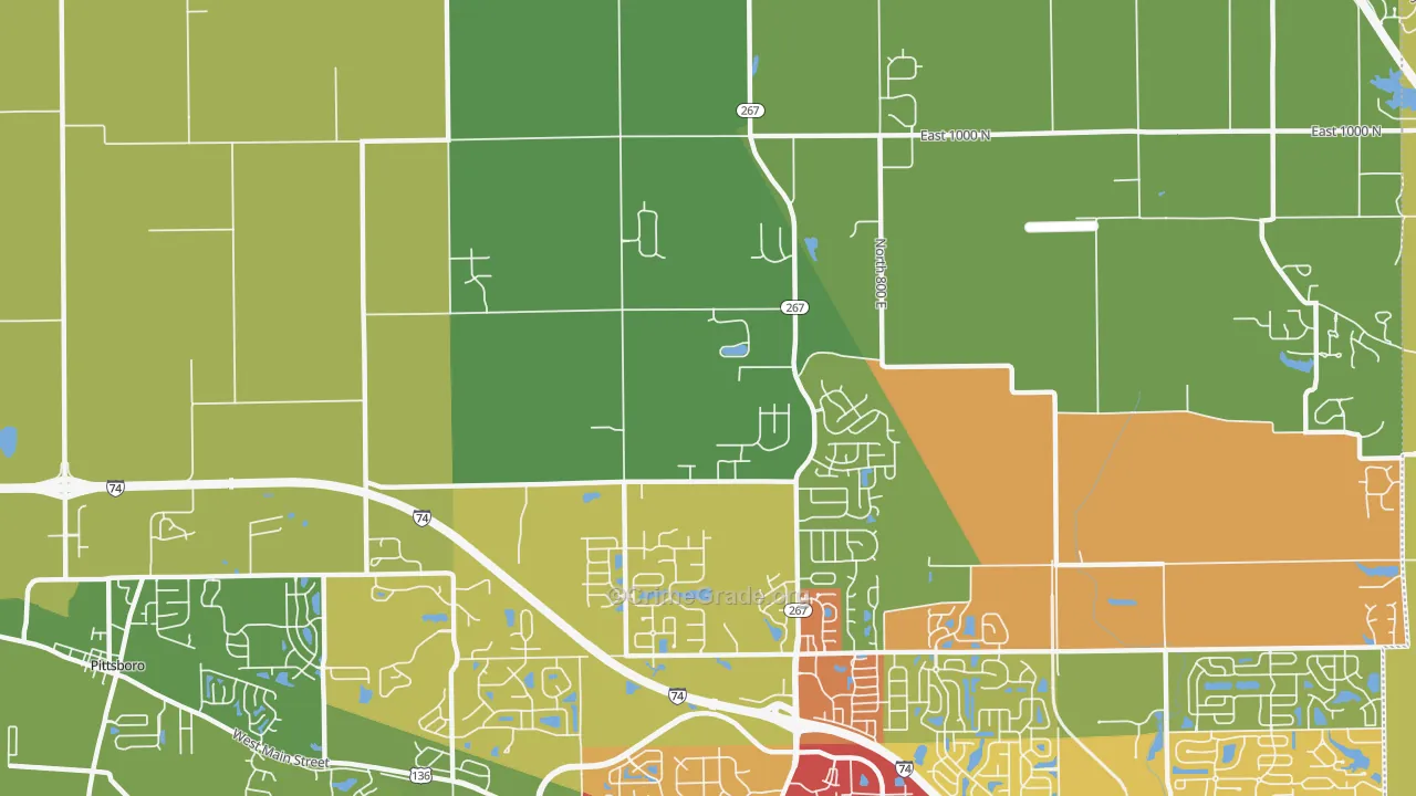 Royalton, IN Map of Drug-Related Crime Rates