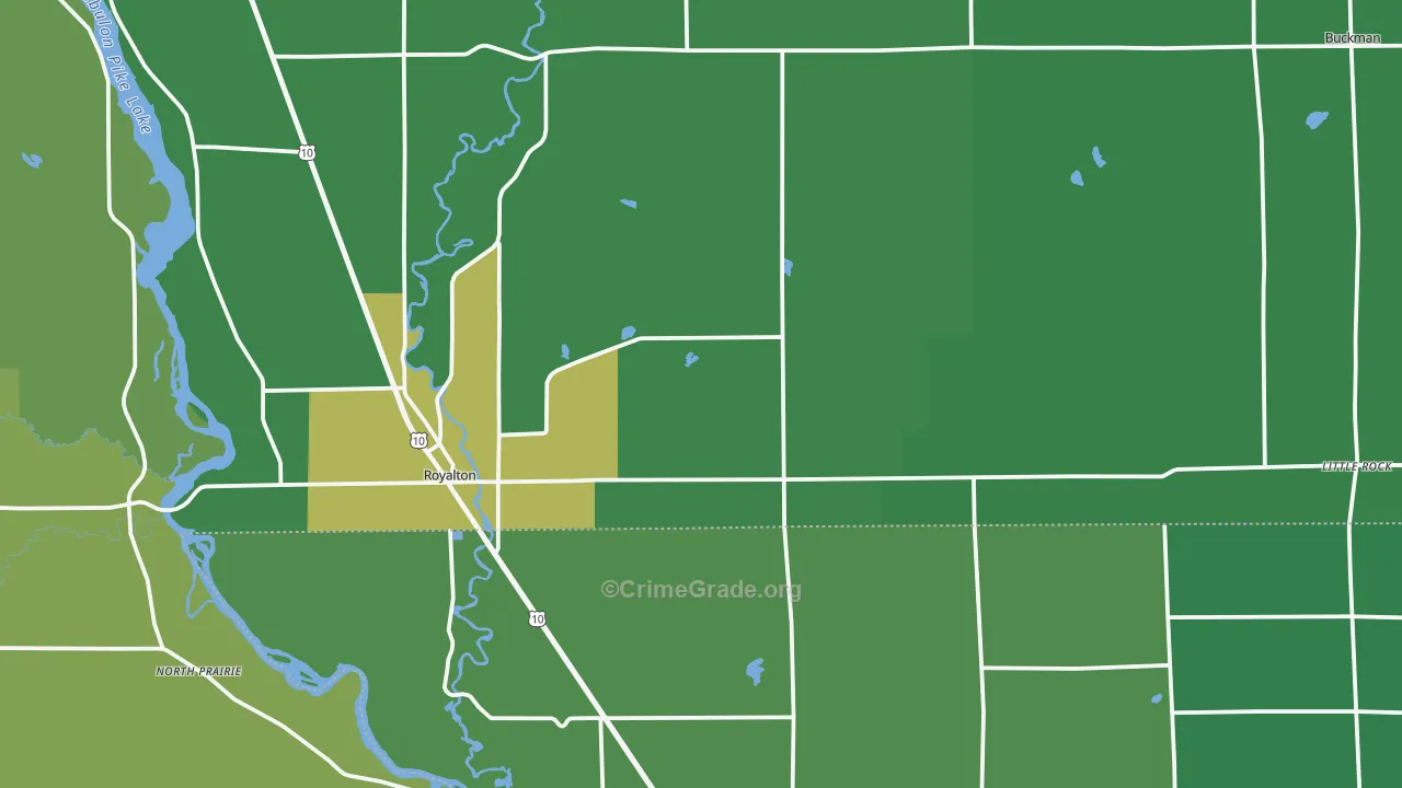 Royalton, MN Map of Drug-Related Crime Rates