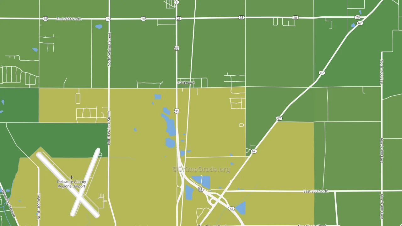 Royerton, IN Map of Drug-Related Crime Rates