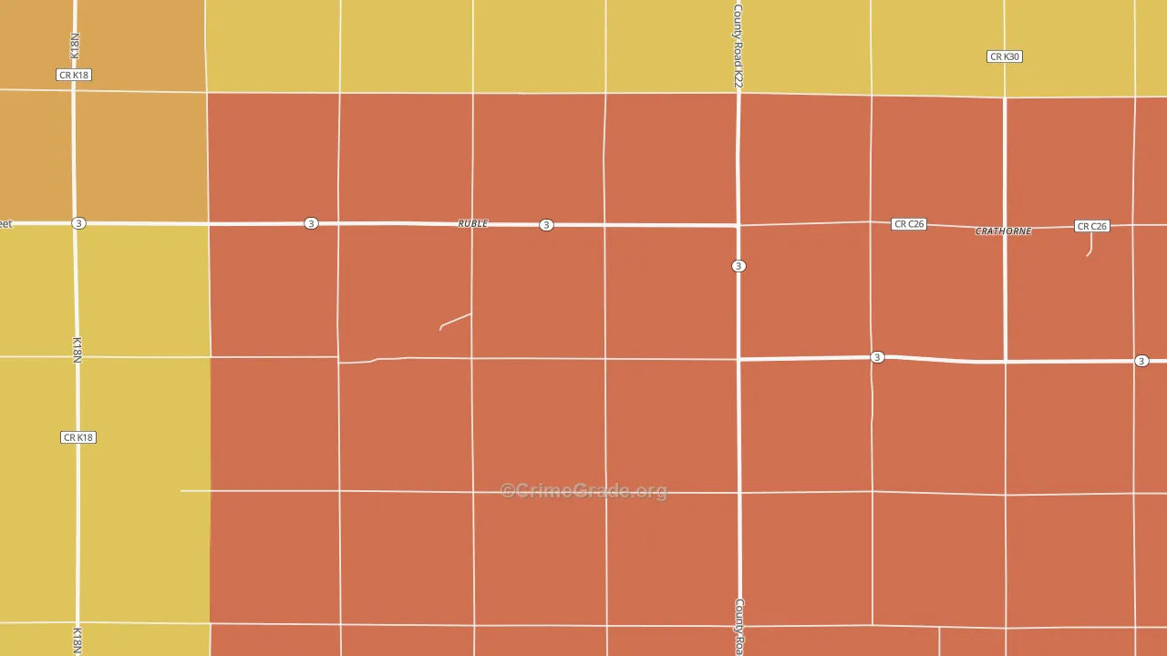 Ruble, IA Map of Drug-Related Crime Rates