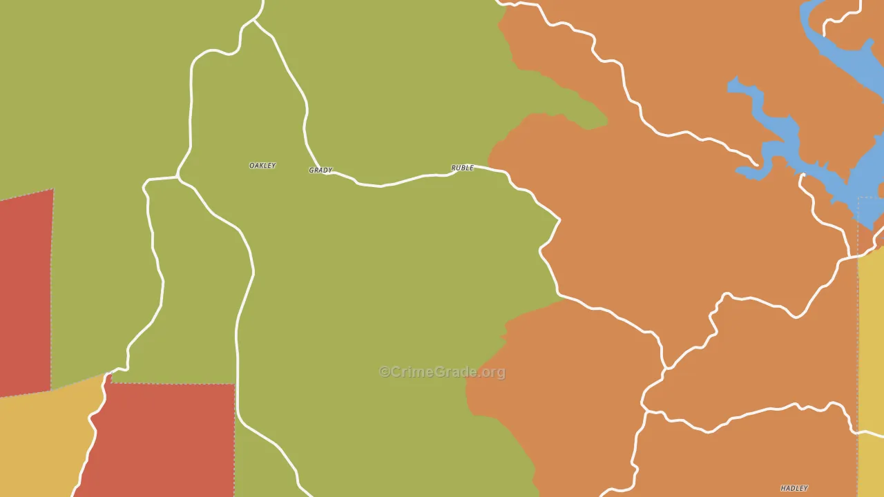 Ruble, MO Map of Drug-Related Crime Rates