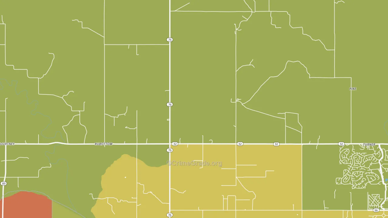 Rubottom, OK Map of Drug-Related Crime Rates