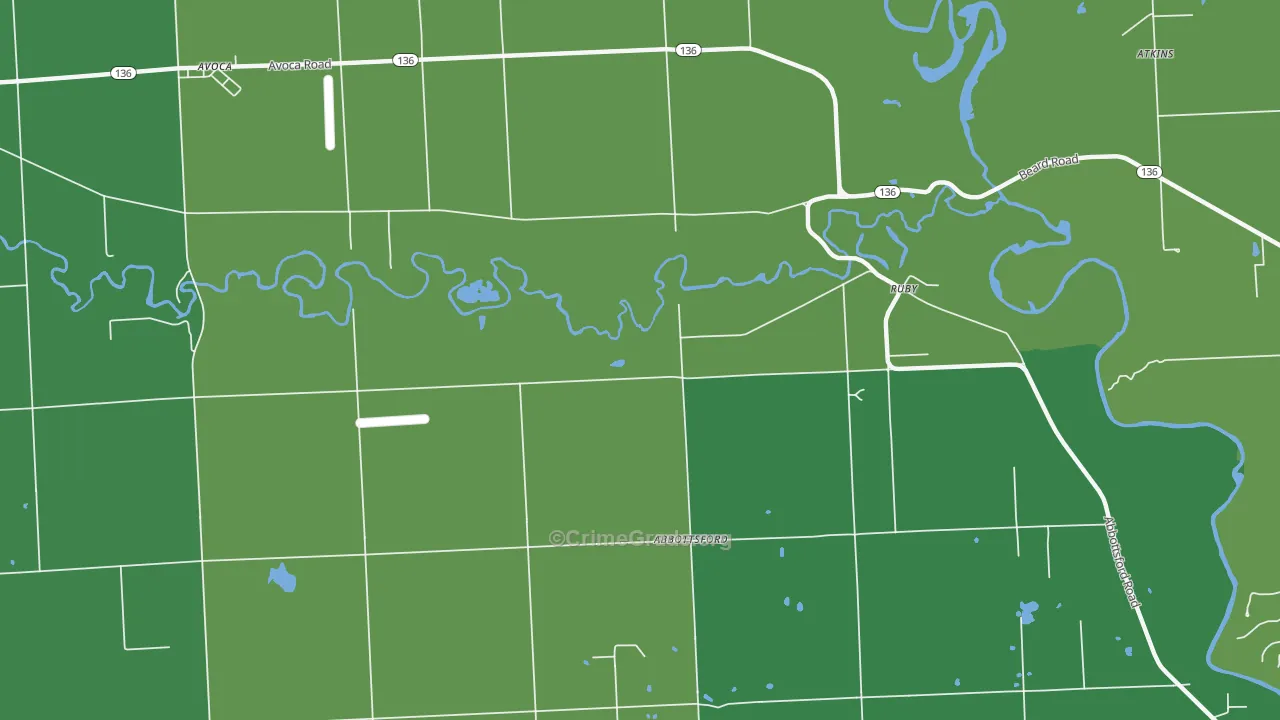Ruby, MI Map of Drug-Related Crime Rates