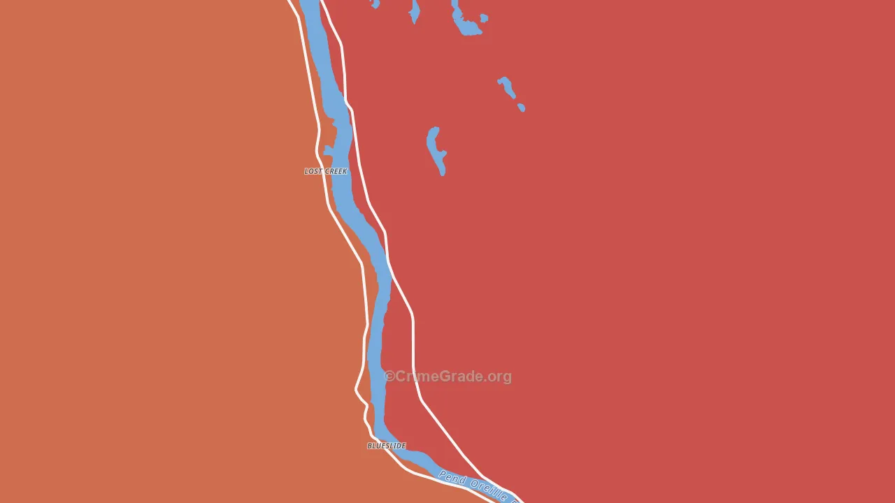 Ruby, WA Map of Drug-Related Crime Rates
