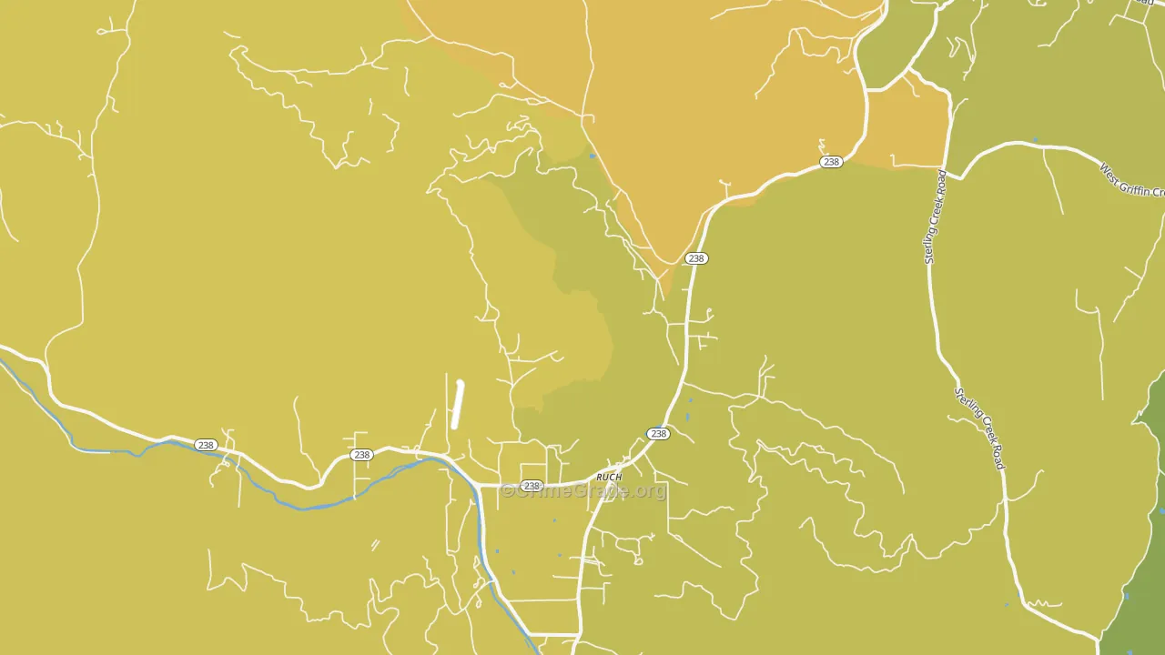 Ruch, OR Map of Drug-Related Crime Rates