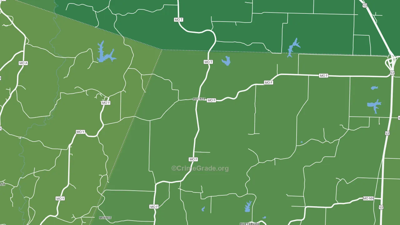 Rucker, MO Map of Drug-Related Crime Rates