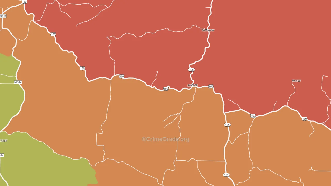 Rueter, MO Map of Drug-Related Crime Rates