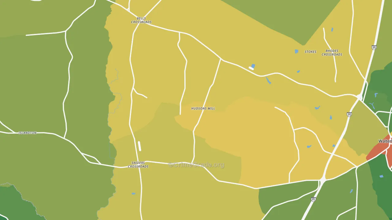 Ruffin, SC Map of Drug-Related Crime Rates