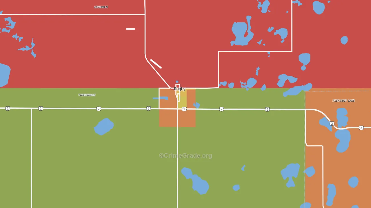 Rugby, ND Map of Drug-Related Crime Rates