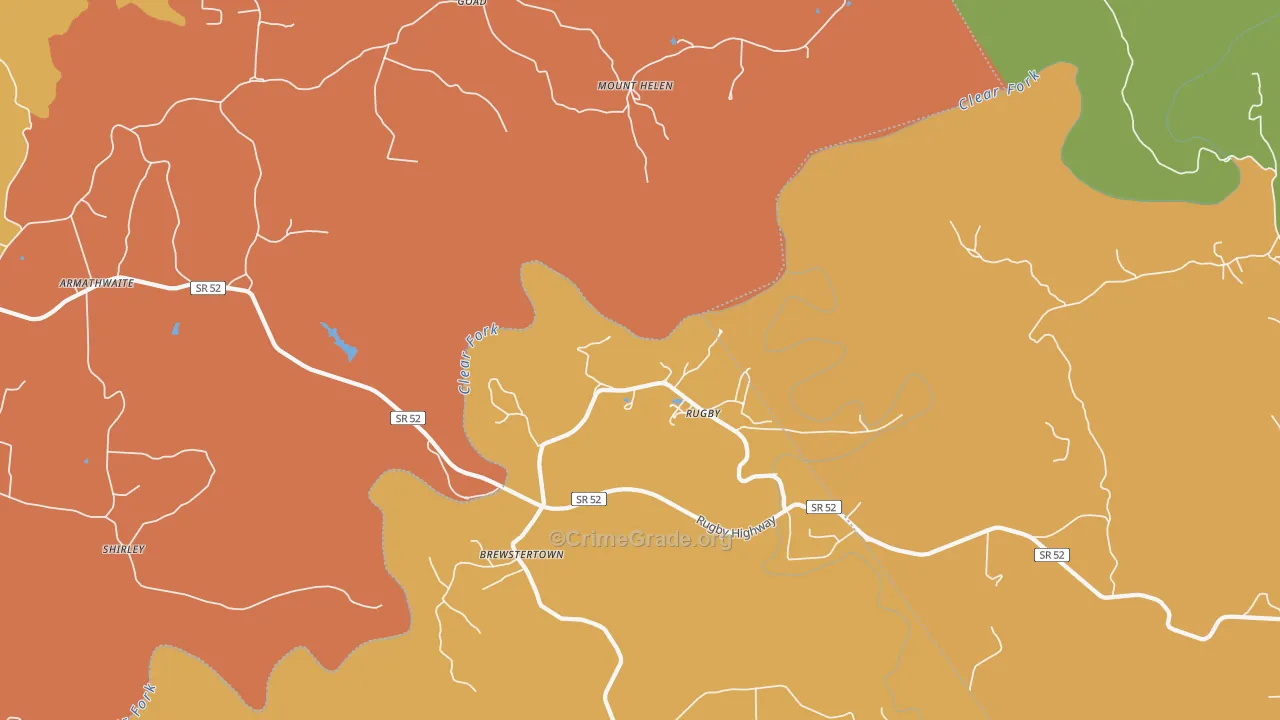 Rugby, TN Map of Drug-Related Crime Rates