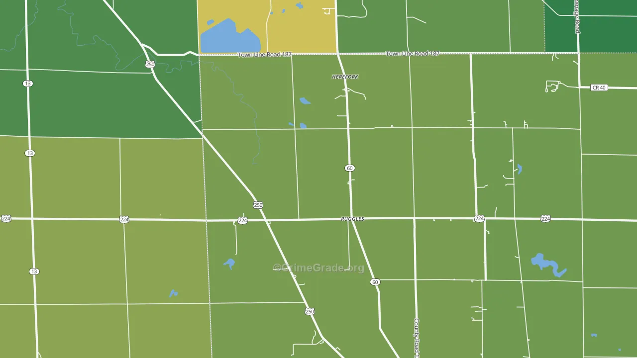 Ruggles, OH Map of Drug-Related Crime Rates