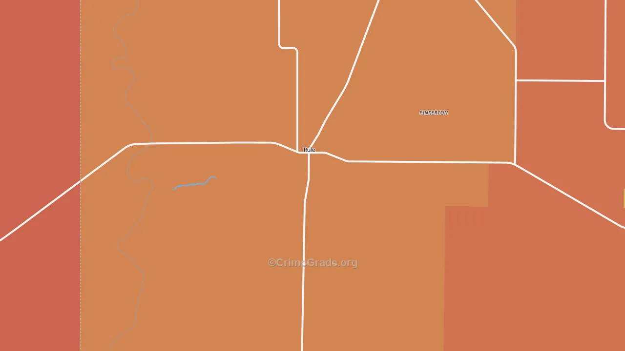 Rule, TX Map of Drug-Related Crime Rates