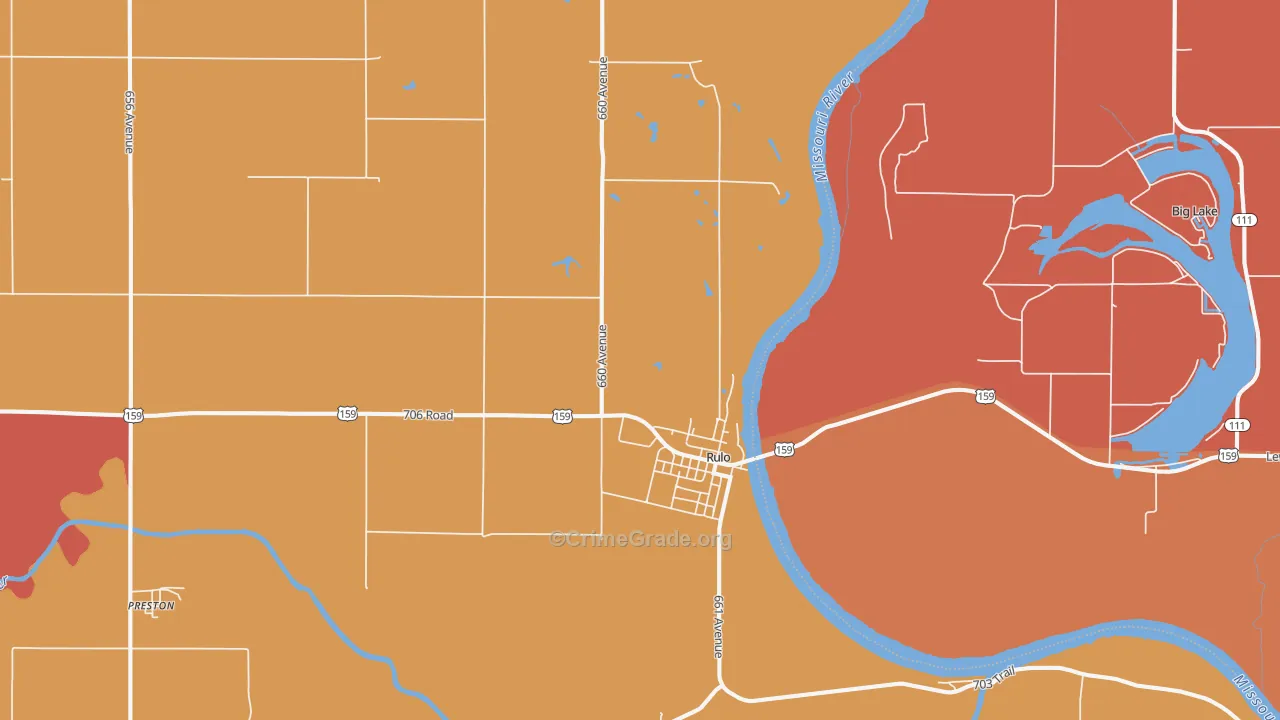 Rulo, NE Map of Drug-Related Crime Rates
