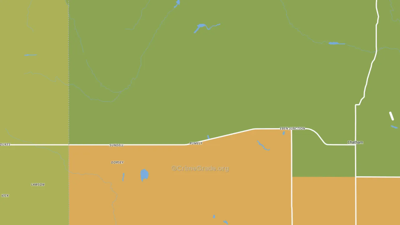 Rumely, MI Map of Drug-Related Crime Rates