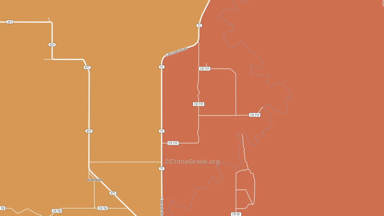 Rumford, SD Map of Drug-Related Crime Rates