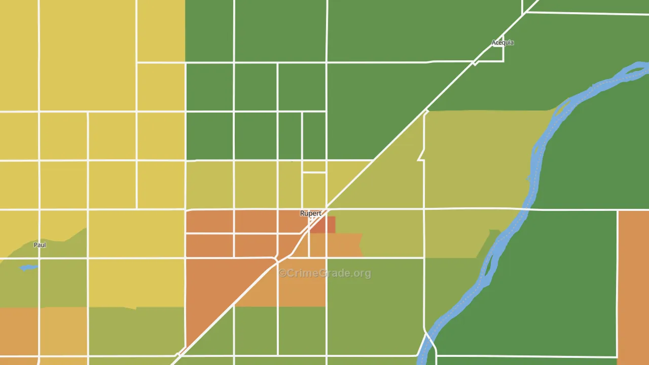 Rupert, ID Map of Drug-Related Crime Rates