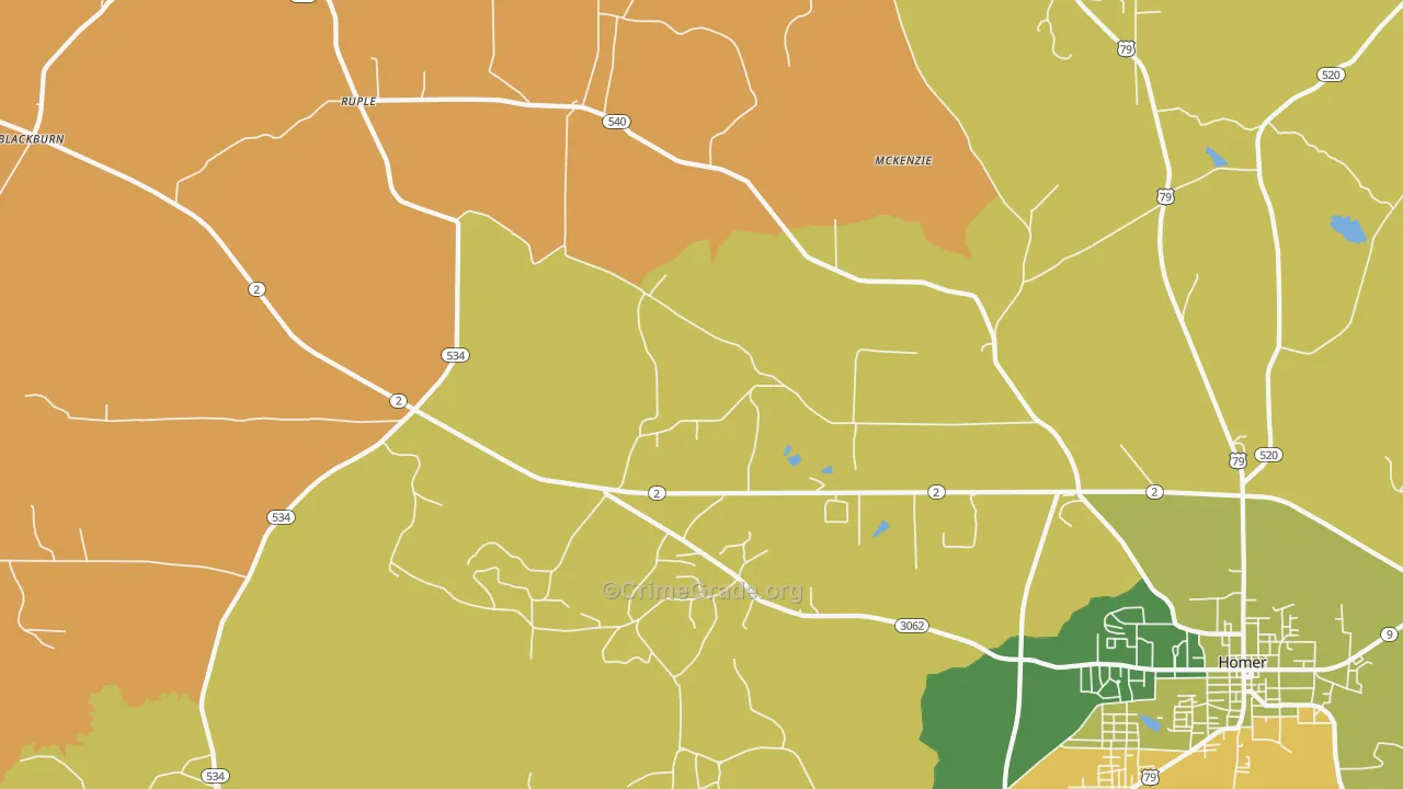 Ruple, LA Map of Drug-Related Crime Rates