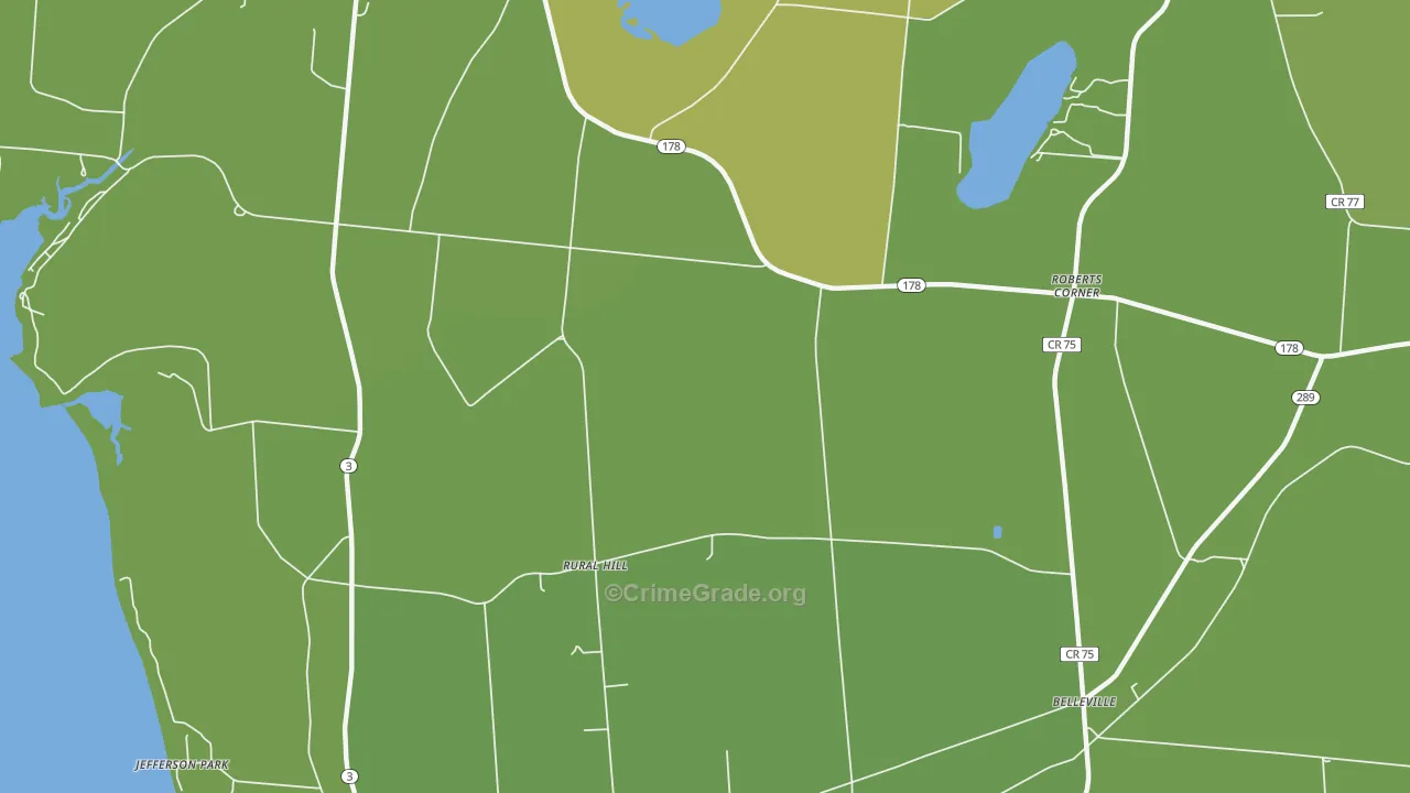 Rural Hill, NY Map of Drug-Related Crime Rates